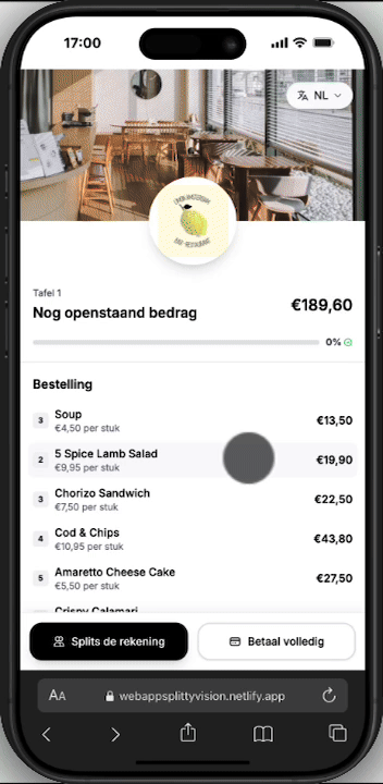 Splitty 10 second payment